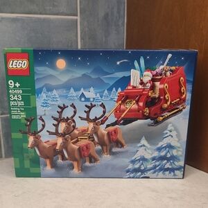 LEGO Festive Reindeer Sleigh Set - Red and Brown